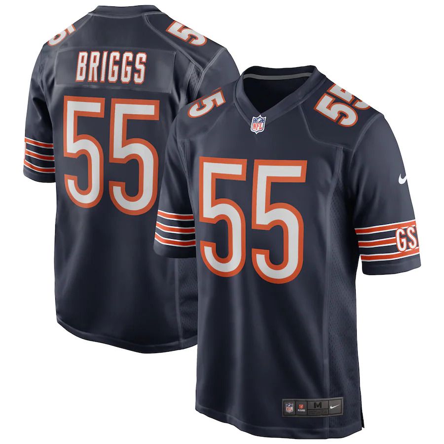 Men Chicago Bears #55 Lance Briggs Nike Navy Game Retired Player NFL Jersey->->NFL Jersey